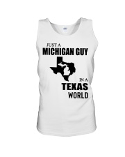 MICHIGAN GUY IN TEXAS Unisex Tank tile