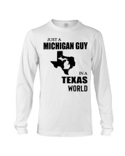 MICHIGAN GUY IN TEXAS Long Sleeve Tee tile