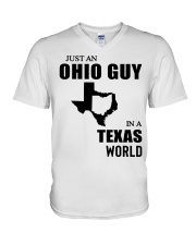 OHIO GUY IN TEXAS V-Neck T-Shirt tile
