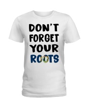 Vermont Flag Don't Forget Your Roots Ladies T-Shirt tile