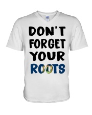 Vermont Flag Don't Forget Your Roots V-Neck T-Shirt tile