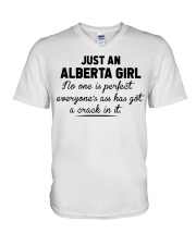 Alberta Girl - No One Is Perfect V-Neck T-Shirt tile