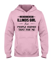 Illinois Girl - But People Ruined Hooded Sweatshirt front