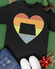 North Dakota - Heart Vintage Classic T-Shirt apparel-classic-tshirt-lifestyle-back-69