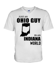 OHIO GUY IN INDIANA V-Neck T-Shirt tile