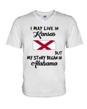 Began In Alabama - Live In Kansas V-Neck T-Shirt tile