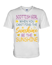 Scottish Girl- Be The Sunshine V-Neck T-Shirt tile