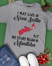 Began In Manitoba - Live In Nova Scotia Classic T-Shirt apparel-classic-tshirt-lifestyle-back-69