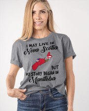 Began In Manitoba - Live In Nova Scotia Classic T-Shirt apparel-classic-tshirt-lifestyle-front-100