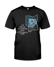 OHIO ALABAMA LOVE BRINGS YOU HOME Premium Fit Mens Tee tile