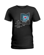 OHIO ALABAMA LOVE BRINGS YOU HOME Ladies T-Shirt tile