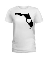 MAP OHIO IN FLORIDA Ladies T-Shirt tile