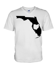 MAP OHIO IN FLORIDA V-Neck T-Shirt tile