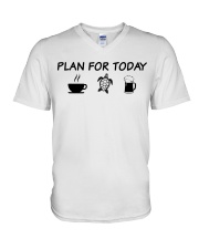 Plan For Today Turtle V-Neck T-Shirt tile