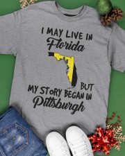 Began In Pittsburgh - Live In Florida Classic T-Shirt apparel-classic-tshirt-lifestyle-back-69