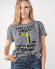 Began In Pittsburgh - Live In Florida Classic T-Shirt apparel-classic-tshirt-lifestyle-front-100