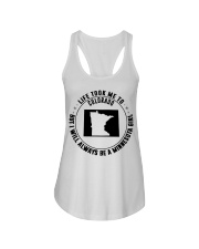 LIFE TOOK ME TO COLORADO BE A MINNESOTA GIRL Ladies Flowy Tank tile