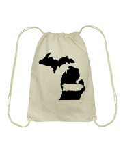 MAP PUERTO RICO IN MICHIGAN Drawstring Bag tile