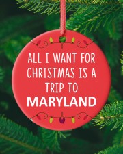 A Trip To Maryland Circle ornament - single (porcelain) custom-circle-ornament-single-porcelain-lifestyle-10