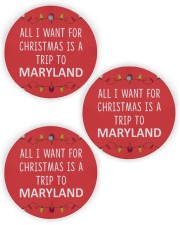 A Trip To Maryland Circle Ornament (Wood tile