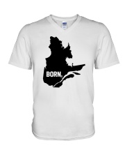 Quebec - Born V-Neck T-Shirt tile