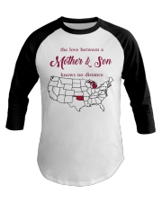 THE LOVE MOTHER AND SON MICHIGAN OKLAHOMA Baseball Tee tile