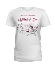 THE LOVE MOTHER AND SON MICHIGAN OKLAHOMA Ladies T-Shirt tile