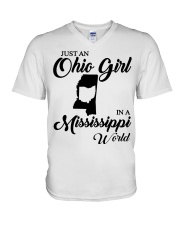 OHIO GIRL IN MISSISSIPPI V-Neck T-Shirt tile