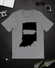 MAP PUERTO RICO IN INDIANA Classic T-Shirt lifestyle-mens-crewneck-front-16