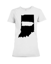 MAP PUERTO RICO IN INDIANA Premium Fit Ladies Tee tile