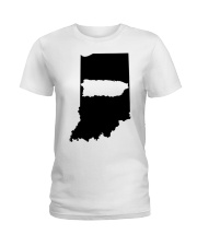 MAP PUERTO RICO IN INDIANA Ladies T-Shirt tile