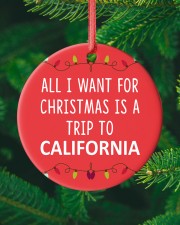 A Trip To California Circle ornament - single (porcelain) custom-circle-ornament-single-porcelain-lifestyle-10