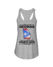 LIVE IN GEORGIA PUERTO RICO IN MY DNA Ladies Flowy Tank tile