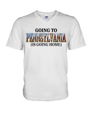 Going To Pennsylvania Landscape V-Neck T-Shirt tile