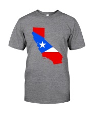 FLAG PUERTO RICO IN CALIFORNIA Classic T-Shirt front