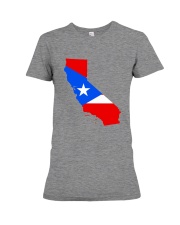 FLAG PUERTO RICO IN CALIFORNIA Premium Fit Ladies Tee tile