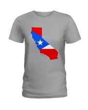 FLAG PUERTO RICO IN CALIFORNIA Ladies T-Shirt tile