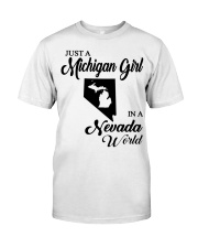 MICHIGAN GIRL IN NEVADA Classic T-Shirt tile