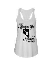 MICHIGAN GIRL IN NEVADA Ladies Flowy Tank tile