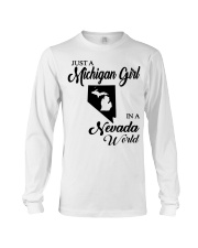 MICHIGAN GIRL IN NEVADA Long Sleeve Tee tile