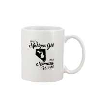 MICHIGAN GIRL IN NEVADA Mug tile