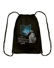 OHIO MICHIGAN LOVE BRINGS YOU HOME Drawstring Bag tile
