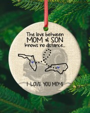 The Love Mom Son North Carolina Florida Circle ornament - single (porcelain) custom-circle-ornament-single-porcelain-lifestyle-10