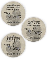 The Love Mom Son North Carolina Florida Circle Ornament (Wood tile