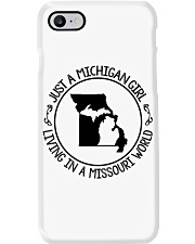 MICHIGAN GIRL LIVING IN MISSOURI Phone Case tile