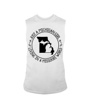 MICHIGAN GIRL LIVING IN MISSOURI Sleeveless Tee tile