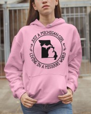 MICHIGAN GIRL LIVING IN MISSOURI Hooded Sweatshirt apparel-hooded-sweatshirt-lifestyle-07