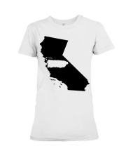 MAP PUERTO RICO IN CALIFORNIA Premium Fit Ladies Tee tile