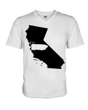MAP PUERTO RICO IN CALIFORNIA V-Neck T-Shirt tile