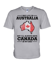 LIVE IN AUSTRALIA CANADA IN MY DNA V-Neck T-Shirt tile